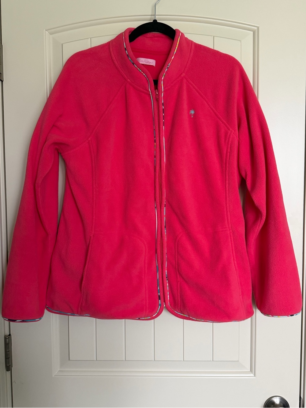 Lily Pulitzer Women's Pink Fleece Jacket - Lightweight Zip Front